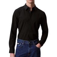 Chemise Noir Homme Calvin Klein Jeans Tech Stretch Slim pas cher