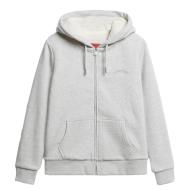 Sweat Zippé Gris Femme Superdry Borg vue 2