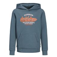 Sweat Bleu Garçon Jack & Jones Logo vue 3