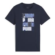 T-shirt Marine Garçon Puma Ess+ Logo