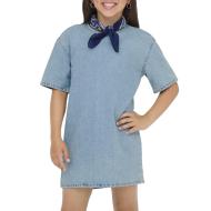 Vestido vaquero azul para niña Kids ONLY Barbara barato