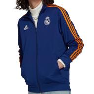 Veste de survêtement Bleu Homme Adidas Real Madrid pas cher