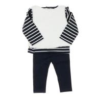Ensemble Marine/Blanc Bébé Fille EOM Fula vue 2