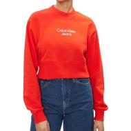 Sweat Rouge Femme Calvin Klein Jeans Stacked Institutiona