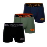 x3 Boxers Noir/Vert/Marine Homme Von Dutch LOGMED pas cher