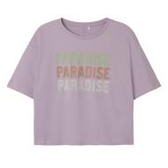 T-shirt Mauve Fille Name it Mlasso pas cher