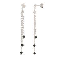 Boucles D'oreilles Noir Clio Blue Cristal
