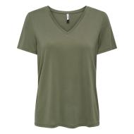 T-Shirt Kaki Femme Only Free Life