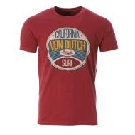 T-shirt Rouge Homme Von Dutch Round
