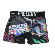 Boxer Noir/Gris à Imprimés Homme Freegun SKA pas cher
