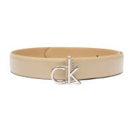 Ceinture Beige Femme Calvin Klein Jeans Ck Buckle Belt pas cher