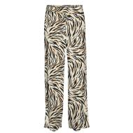 Pantalon Fluide Beige/Noir/Orange à Motifs Femme Vero Moda Easy Joy pas cher