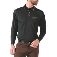 Polo Noir Homme RMS26 91363 pas cher