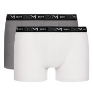 Lot de 2 Boxers Gris/Blanc Homme Dim D6596 pas cher