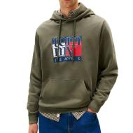 Sweat Kaki Homme Tommy Hilfiger Tjm Reg Rwb Flag pas cher