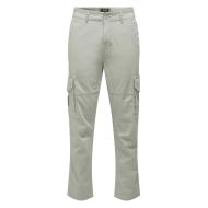 Pantalon Cargo Gris Clair Homme Only & Sons Dean pas cher