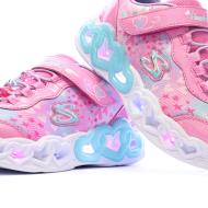 Baskets Roses/Mauves Fille Skechers Infinite Heart vue 7