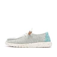 Chaussures Vert d'Eau Femme Hey Dude Wendy Heathered Slub pas cher