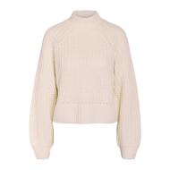 Pull en Maille Blanc Femme Noisy May Tessa High Neck