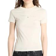 T-shirt Blanc Femme Tommy Hilfiger Night Navy