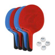 Set de Tennis de Table Rouge/Bleu Cornilleau Softbat pas cher