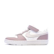 Baskets Gris/Blanc Fille Nike Court Borough Low pas cher