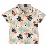 Chemise Beige/Bleu Garçon P'tit Mome Jungle pas cher