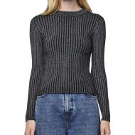 Pull Gris Brillant Femme Pieces Crista pas cher