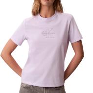 Violettes Damen-T-Shirt Calvin Klein Jeans Classic Monologo