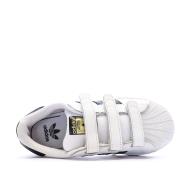 Basket Blanches/Noires Garçon Adidas Superstar vue 4