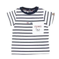 T-shirt Blanc/Marine Garçon Little Marcel LMEV0026 vue 3