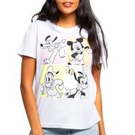 Weißes Damen-T-Shirt Disney Mickey & Friends 90er günstig