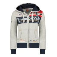 Sweat Gris à zip Femme Geographical Norway Flyer pas cher