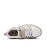 Baskets Blanches/Rose/Beige Fille Puma Rebound vue 4