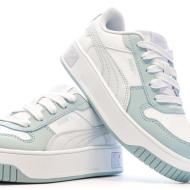 Baskets Blanches/Vert Fille Puma Carina 04 vue 7