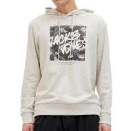Sweat à Capuche Gris chiné Homme Jack & Jones Hawaii