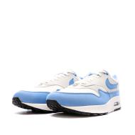 Baskets Blanc/Bleu Homme Nike Air Max 1 vue 6