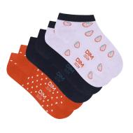 x3 Paires de Chaussettes Violet/Marine/Rouge Fille Dim D0DGA pas cher