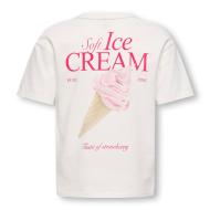 Camiseta blanca/rosa para niña, ONLY Koghelen ver 2
