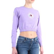 T-Shirt Manches longues Violet Femme Tommy Hilfiger Crop Elastic pas cher