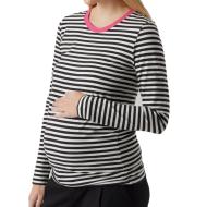 T-Shirt Blanc/Noir Femme Mamalicious Gisela pas cher