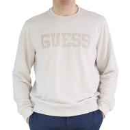 Sweat Blanc Homme Guess Beau Cn Fleece pas cher