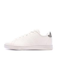 Baskets Blanches/Zèbre Fille Adidas Advantage K pas cher