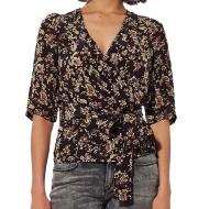 Blouse Fleurie Noir Femme Kaporal Naby pas cher