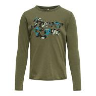T-shirt Kaki Fille Kids Only Lucy