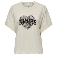 T-Shirt Beige Femme Only Lucy vue 2