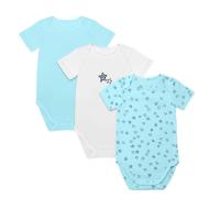 X3 Body Bébé Manches Courtes Bleu Garçon DIM Pluie D'étoiles