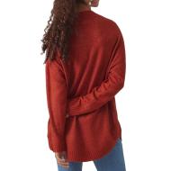 Pull Rouge/Orange Femme Vero Moda Plaza vue 2