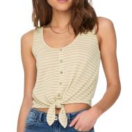 Top Beige Femme Only Glitter pas cher