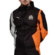 OM Veste De foot Noir/Orange Homme Puma 2023/24 pas cher